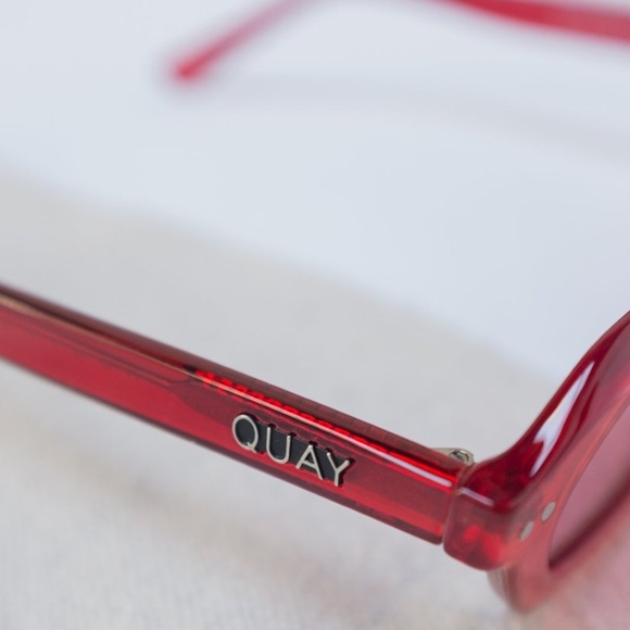 Quay Red Anything Goes Square Sunglasses - Picture 4 of 9